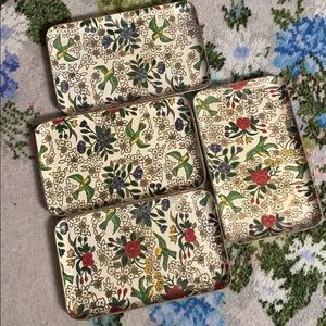 Vintage Printed Wooden Trays